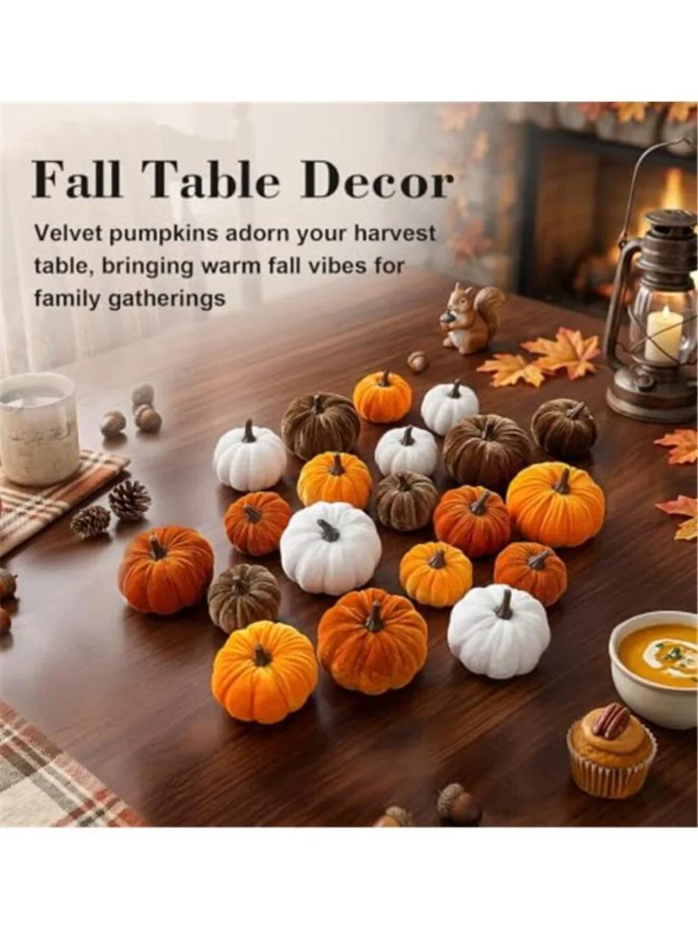 Fall Pumpkin Decor 20 PCS Fall Decorations for Home Fake Artificial